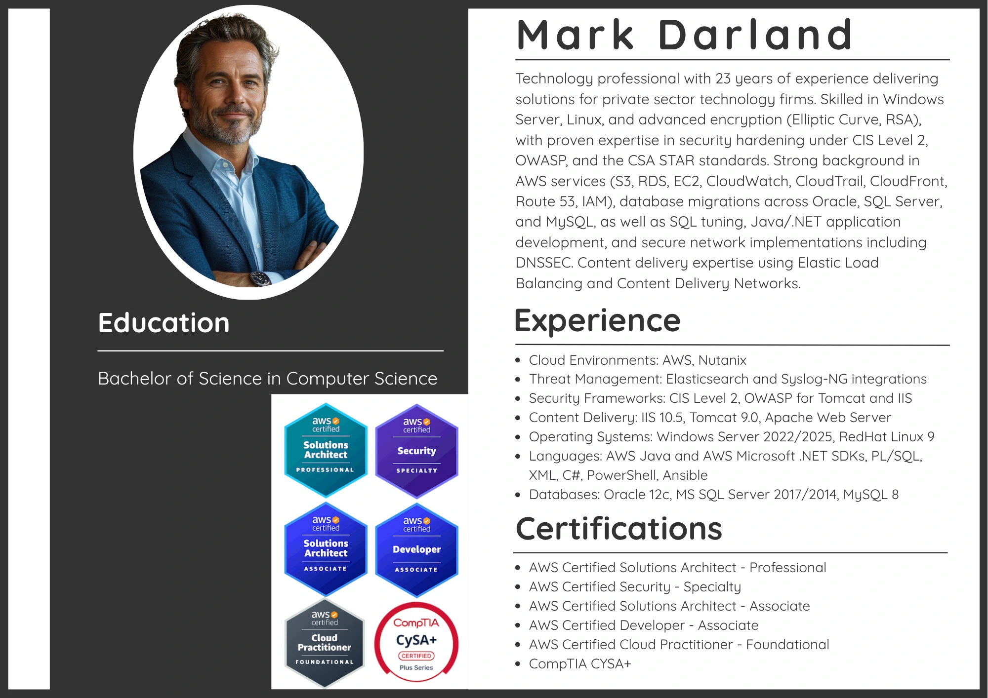 Mark Darland Network And Systems Security Resume